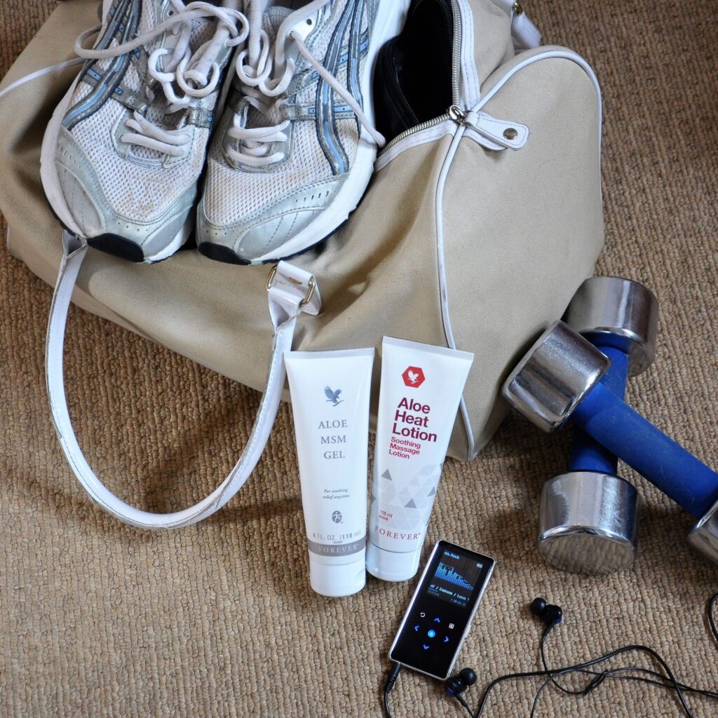 Aloe Heat Lotion og MSM Gel er 2 massage produkter fra Forever