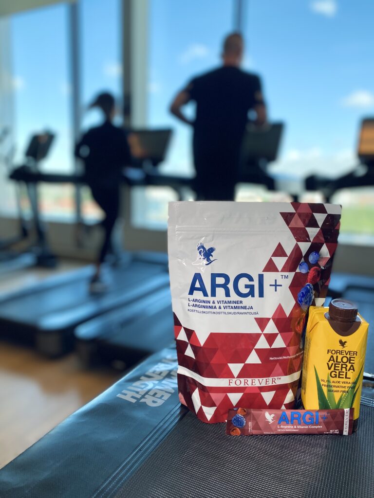 ARGI plus og aloe vera drik