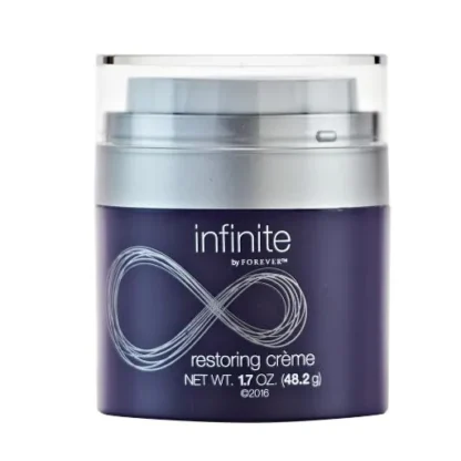 Infinite By Forever Restoring Crème er en ansigtscreme med fuld fokus på anti-aging.
