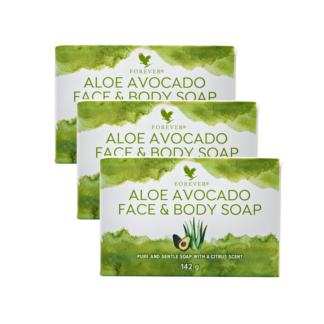 3 stk Aloe Avocado Face & Body Soap