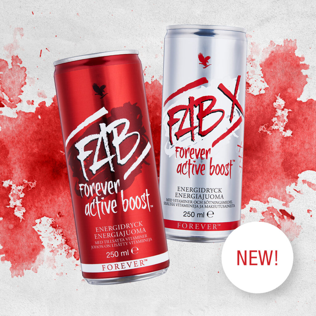 Forever FAB, energidrikke i 2 varianter.