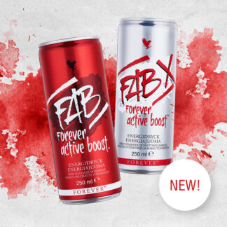Forever FAB Active Boost, energidrikke i 2 varianter.