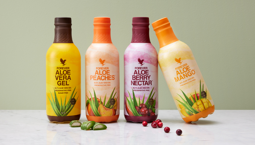 Forever Aloe Vera Drikke, findes i 4 smagsvarianter